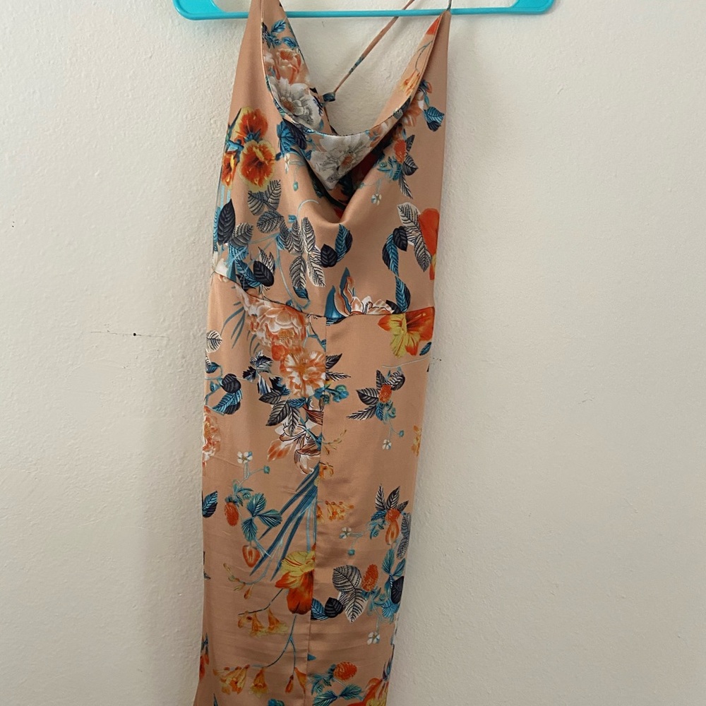BooHoo Form Fitting Silk Dress. Only worn once!